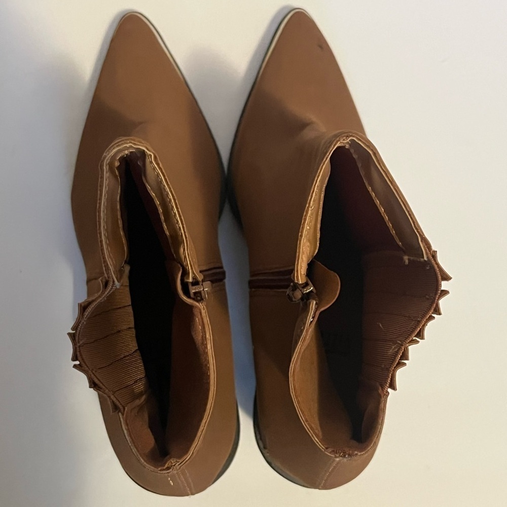 Vizzano Brazillian Footwear Pointed Toe Suede Chunky Heel Western Ankle Boots - Picture 4 of 15